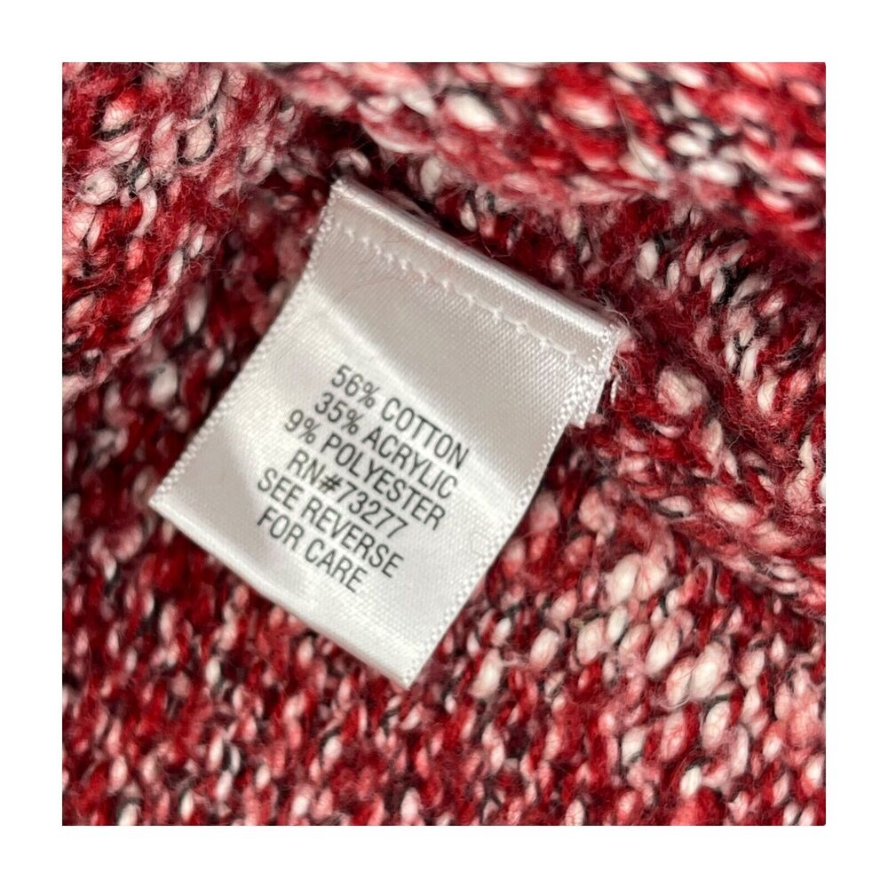 Croft & Barrow Sweater Women's XL Heather Red Cowl Neck Long Sleeve Pullover - Picture 5 of 8